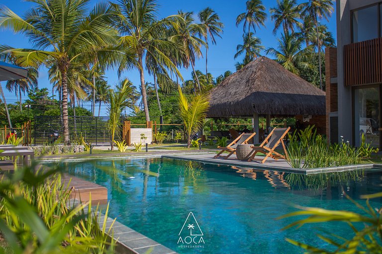 Flat at Villa Naluri – Beachfront in Japaratinga
