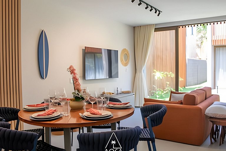 Apto de Luxo em Condo a 50m do Mar em Japaratinga