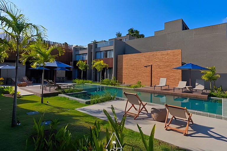Apto de Luxo em Condo a 50m do Mar em Japaratinga