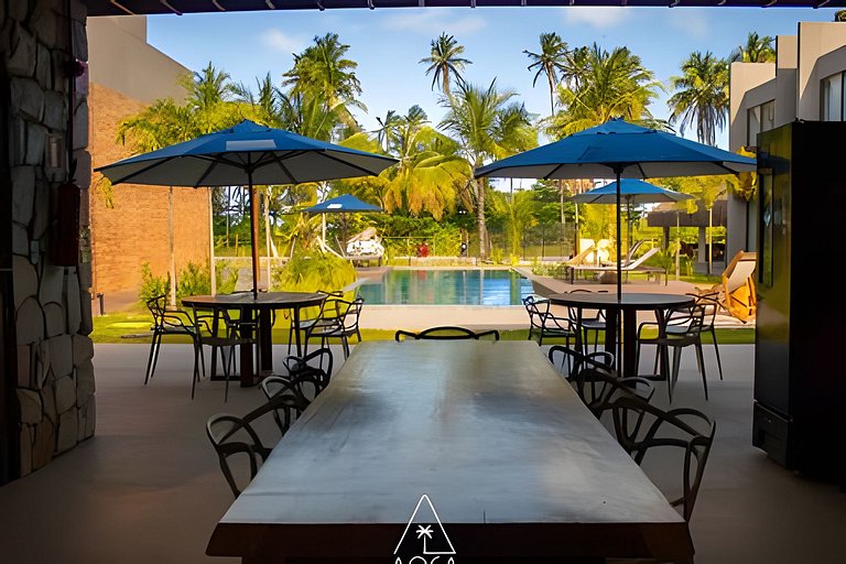 Apto de Luxo em Condo a 50m do Mar em Japaratinga