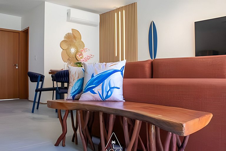 Apto de Luxo em Condo a 50m do Mar em Japaratinga