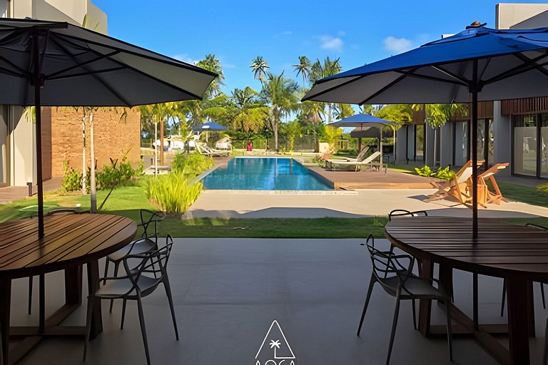 Apto de Luxo em Condo a 50m do Mar em Japaratinga