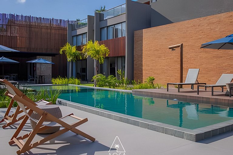 Apto de Luxo em Condo a 50m do Mar em Japaratinga