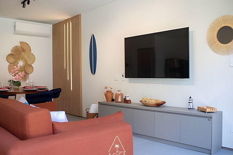 Apto de Luxo em Condo a 50m do Mar em Japaratinga