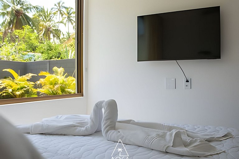 Apto de Luxo em Condo a 50m do Mar em Japaratinga