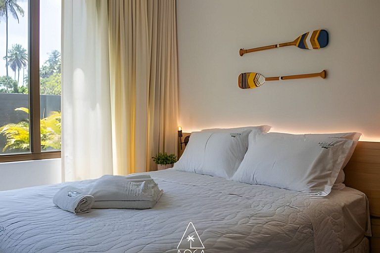 Apto de Luxo em Condo a 50m do Mar em Japaratinga
