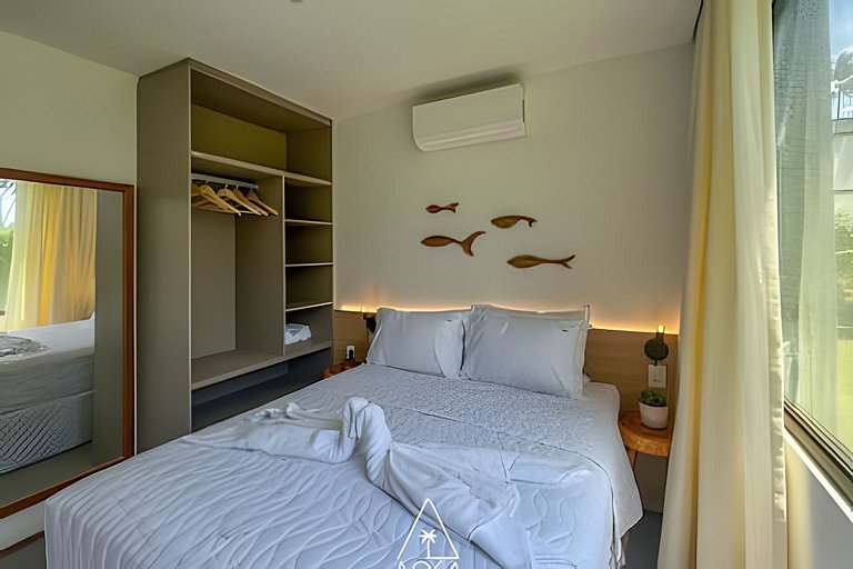 Apto de Luxo em Condo a 50m do Mar em Japaratinga