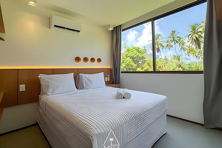 Flat Pistachio em Condo Resort a 50 metros do Mar