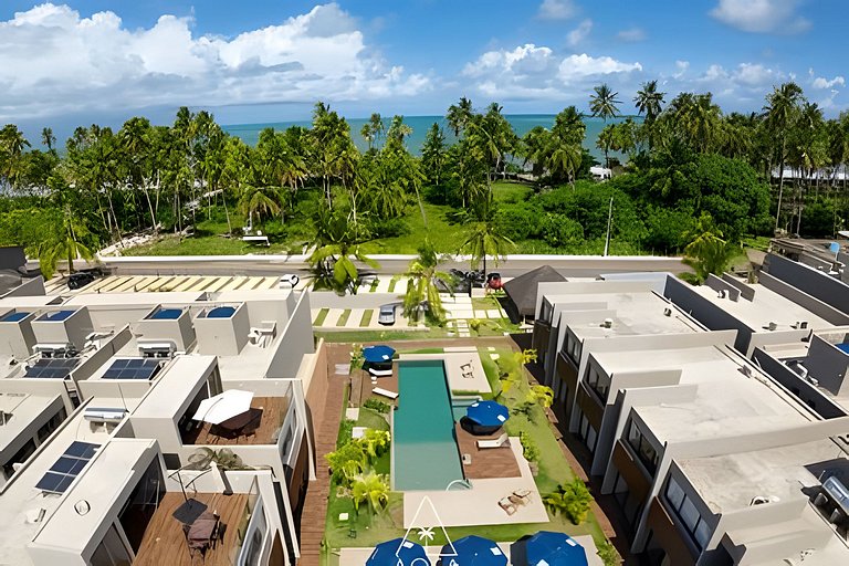 Flat Pistachio em Condo Resort a 50 metros do Mar