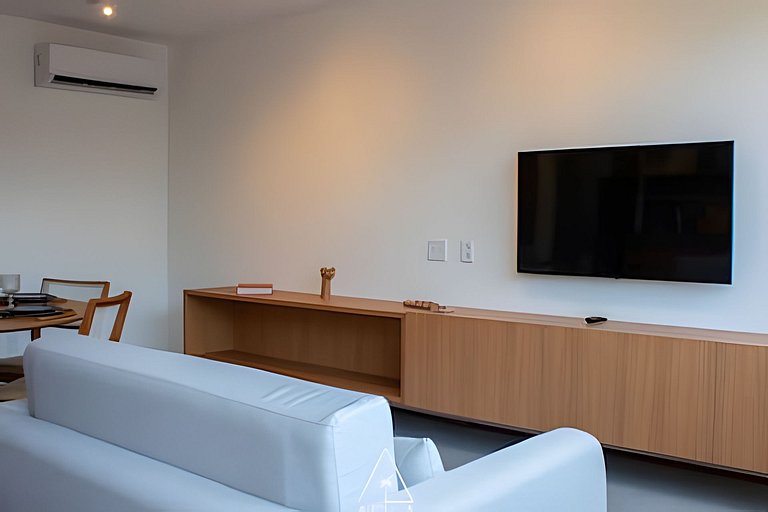 Flat Pistachio em Condo Resort a 50 metros do Mar
