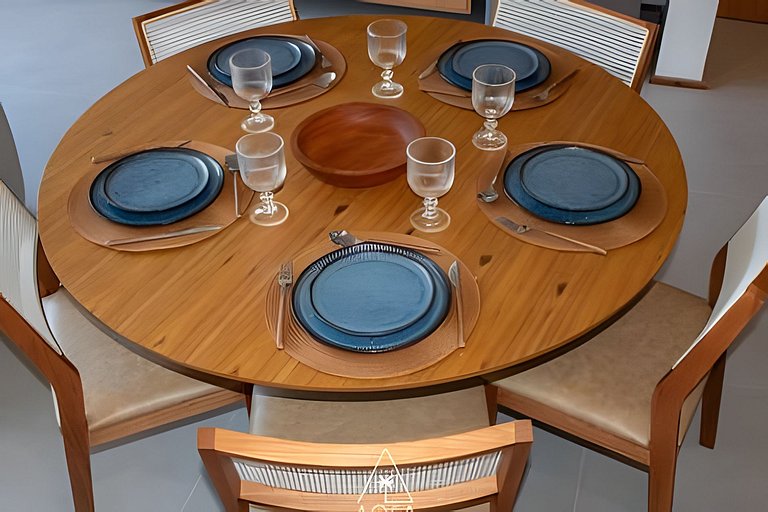Flat Pistachio em Condo Resort a 50 metros do Mar