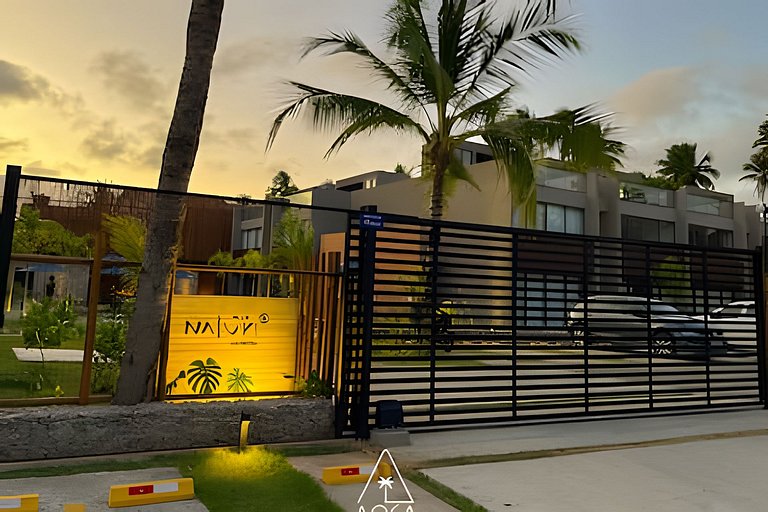 Flat Pistachio em Condo Resort a 50 metros do Mar