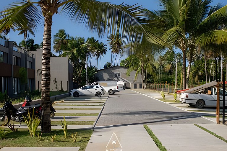 Flat Pistachio em Condo Resort a 50 metros do Mar