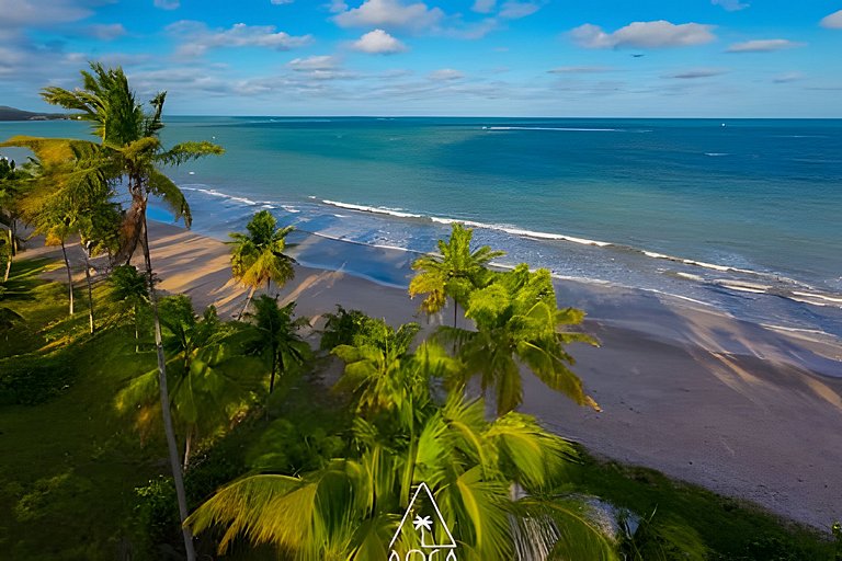 Flat Pistachio em Condo Resort a 50 metros do Mar