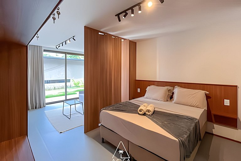 Beachfront Studio in Japaratinga by the Pool
