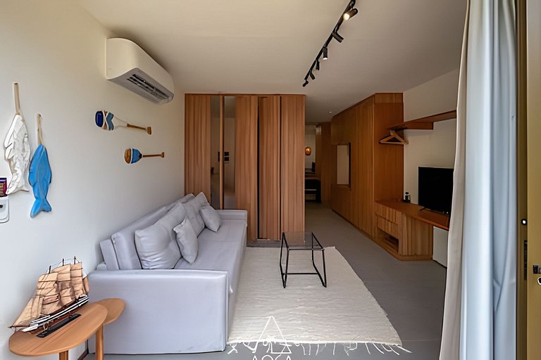 Beachfront Studio in Japaratinga by the Pool