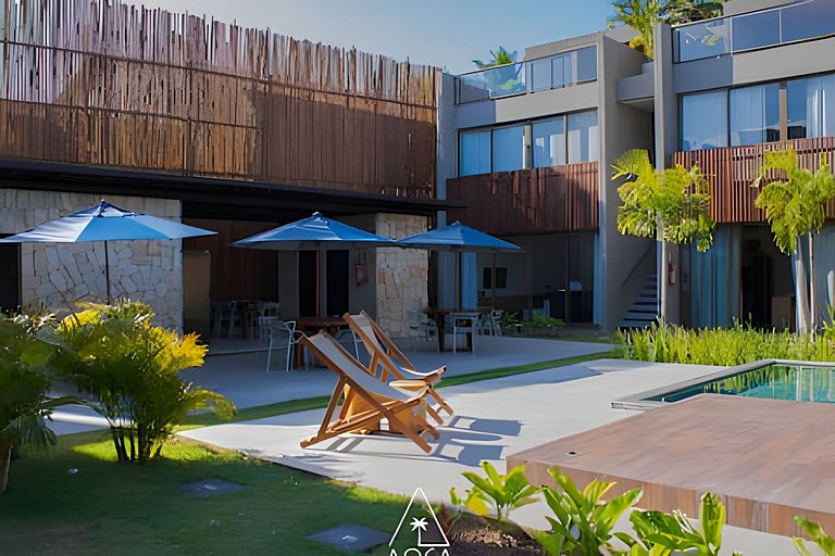 Beachfront Studio in Japaratinga by the Pool