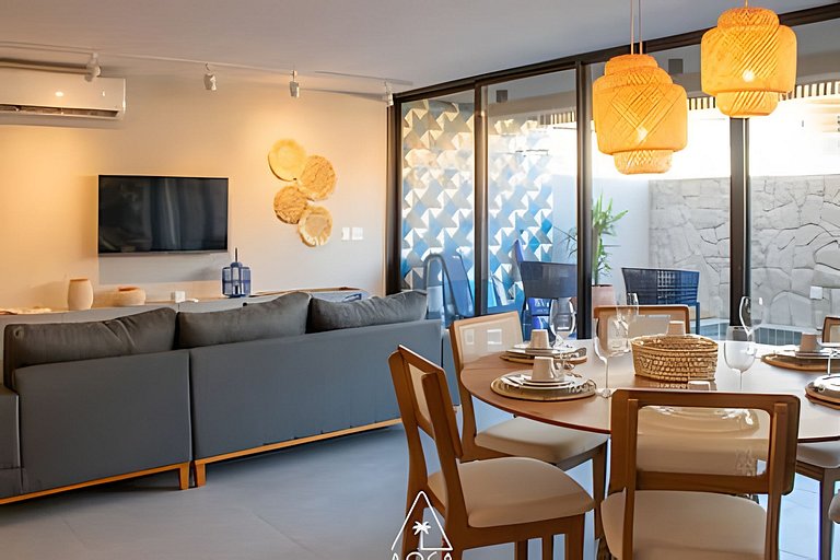 Duplex de Luxo a 100 metros da Praia de Tatuamunha