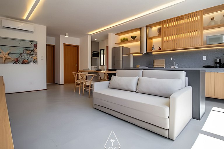 Flat Costa dos Corais by the Sea in Japaratinga