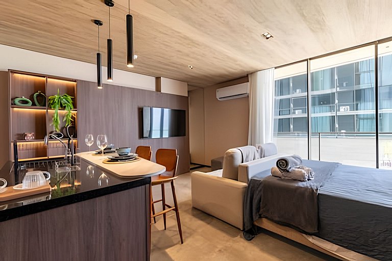 NewTime 809 - Studio de Luxo a Beira-Mar com Vista