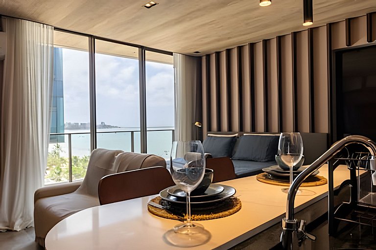 NewTime 809 - Studio de Luxo a Beira-Mar com Vista