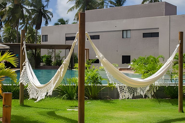 Studio com Vista para Piscina em Condomínio resort