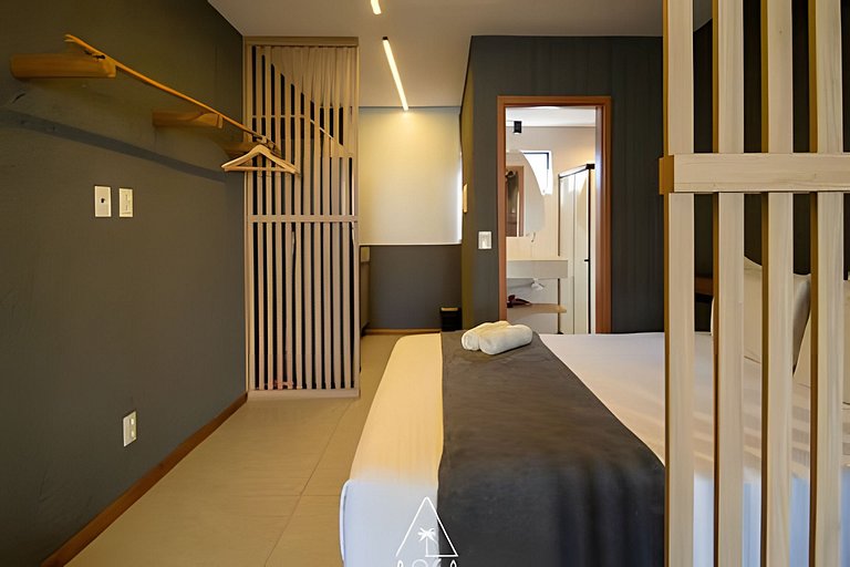 Studio com Vista para Piscina em Condomínio resort