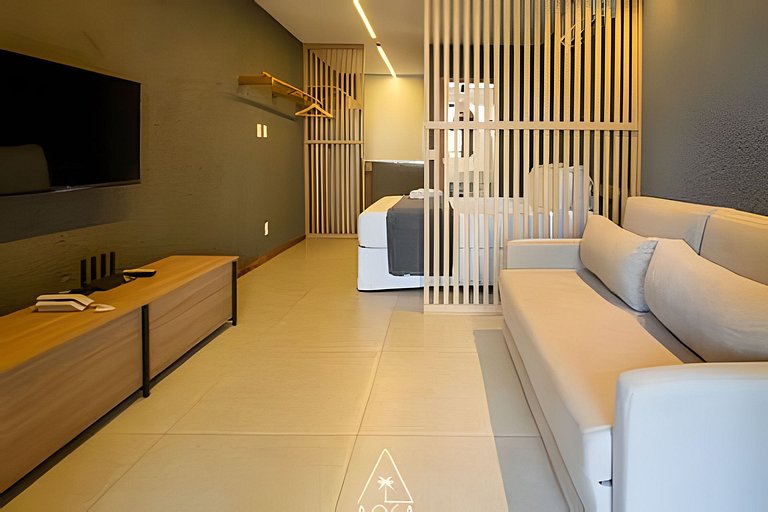 Studio com Vista para Piscina em Condomínio resort