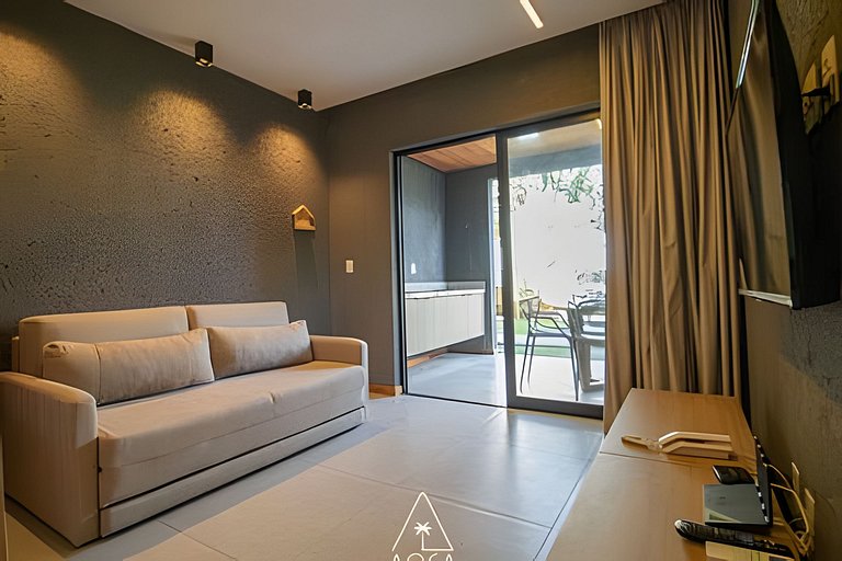 Studio com Vista para Piscina em Condomínio resort