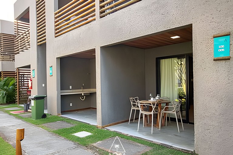 Studio com Vista para Piscina em Condomínio resort