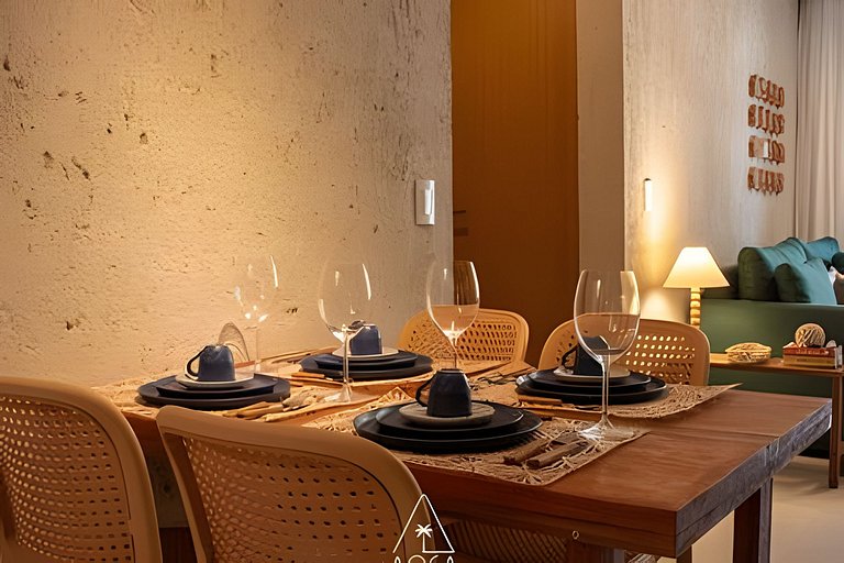 Duplex com piscina na Praia do Marceneiro