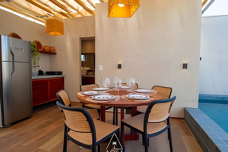 Duplex com piscina na Praia do Marceneiro