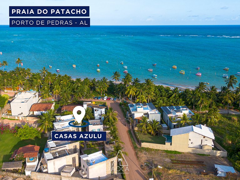 3 Suítes a 50m da Praia do Patacho, com Piscina