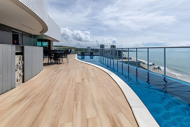 Apê 312, Infinity View Pool by the Sea Maceió