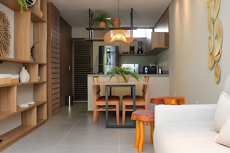 Apto na Praia do Marceneiro com Piscina Privativa