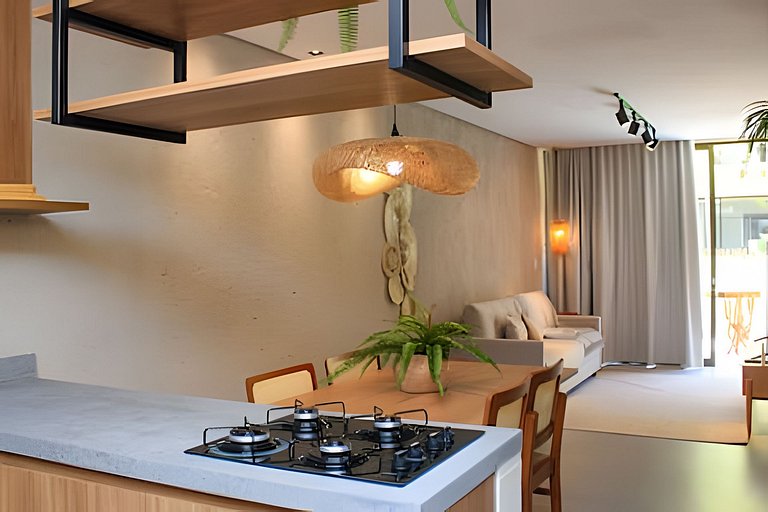 Apto na Praia do Marceneiro com Piscina Privativa