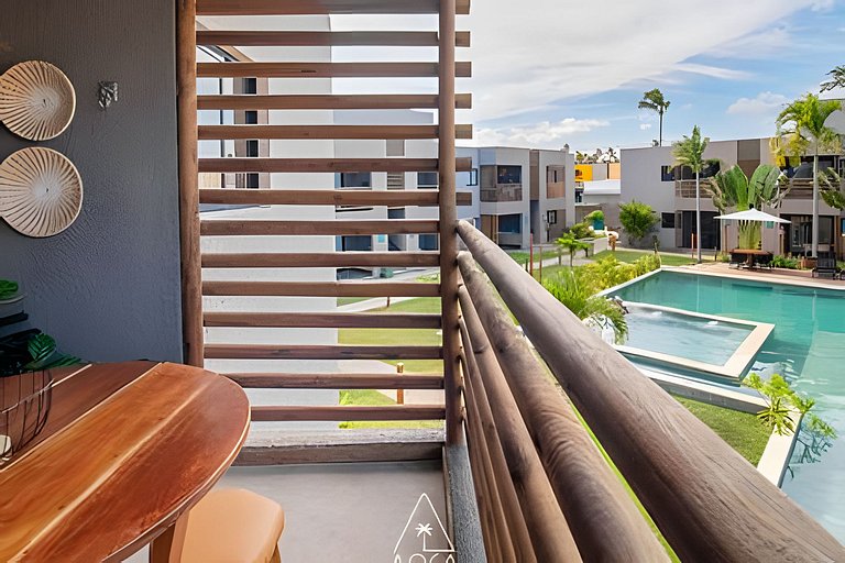 Flat Refúgio do Mar | 2Q | Unique View of the Pool