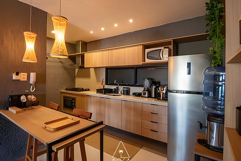 Flat Refúgio do Mar | 2Q | Vista Única da Piscina