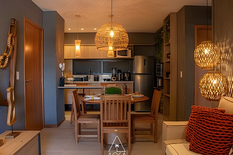 Flat Refúgio do Mar | 2Q | Unique View of the Pool