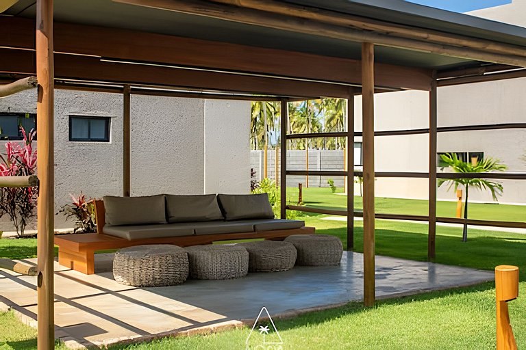 Flat Refúgio do Mar | 2Q | Vista Única da Piscina