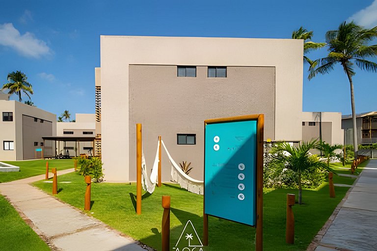 Flat Refúgio do Mar | 2Q | Vista Única da Piscina