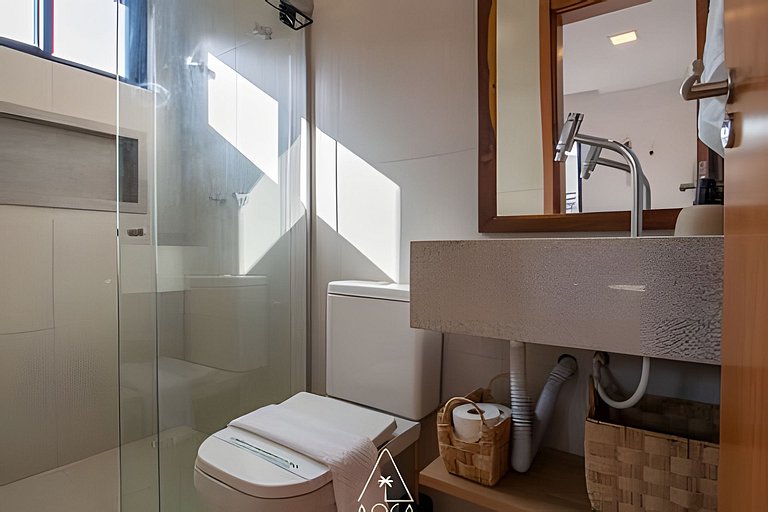 Flat Refúgio do Mar | 2Q | Vista Única da Piscina