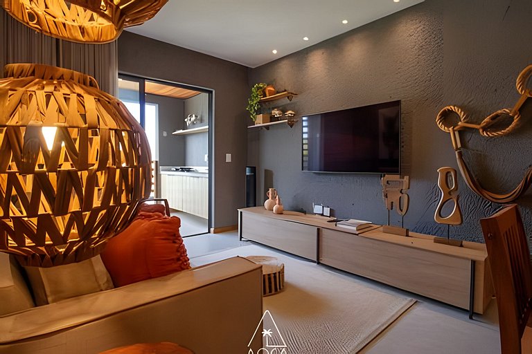 Flat Refúgio do Mar | 2Q | Vista Única da Piscina