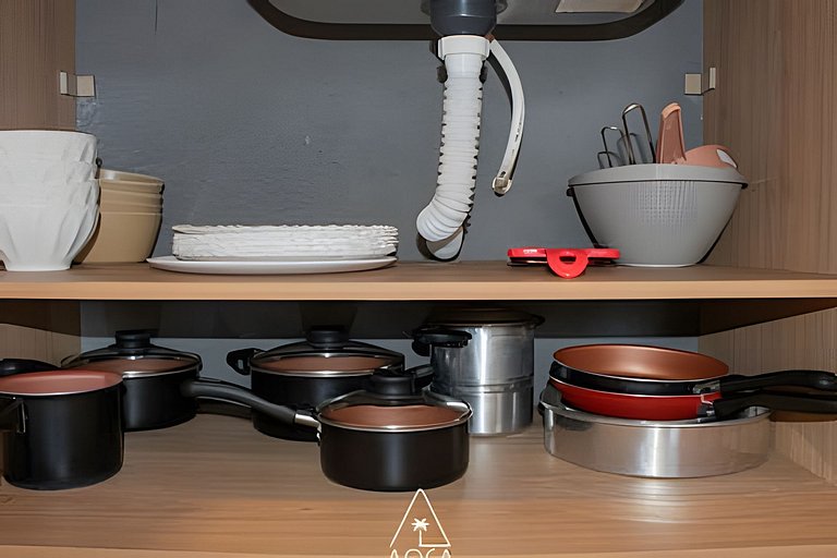 Flat Refúgio do Mar | 2Q | Vista Única da Piscina