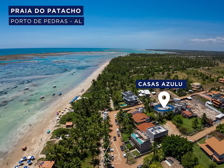 3 Suítes a 50m da Praia do Patacho, com Piscina