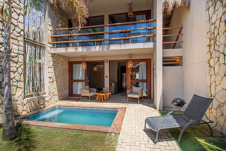 3 Suítes a 50m da Praia do Patacho, com Piscina