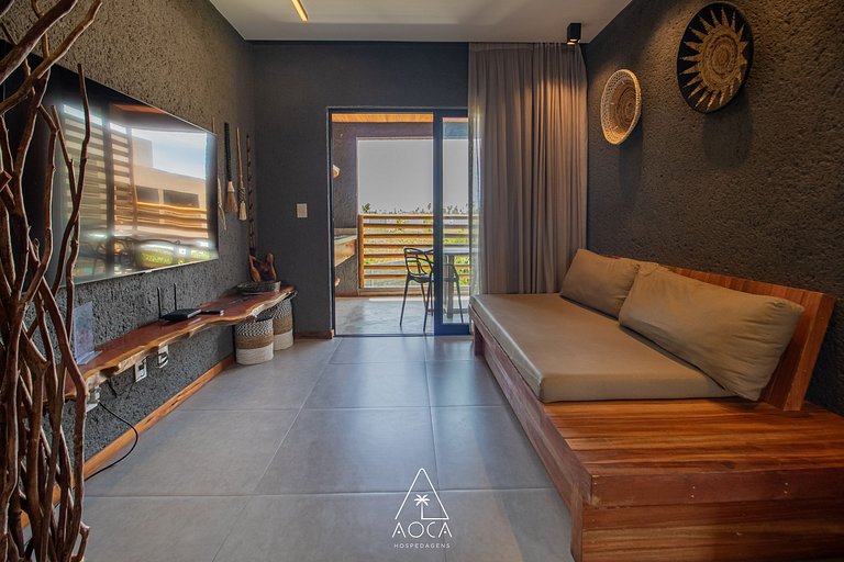 Elegância e Conforto com A/C na Sala, PatachoBeach