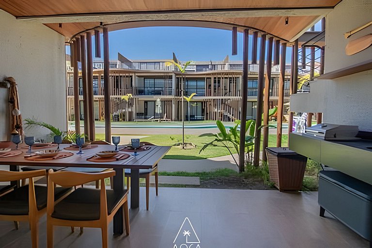 Apto 2 Quartos no Naay com Vista frente Piscina