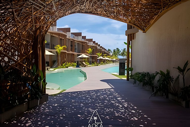 Apto 2 Quartos no Naay com Vista frente Piscina