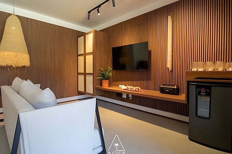 Apto 2 Quartos no Naay com Vista frente Piscina